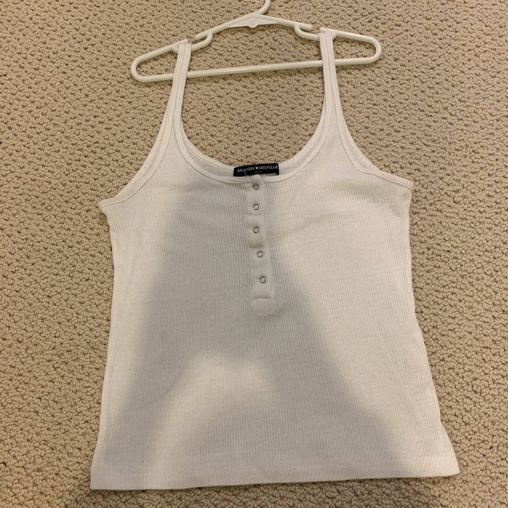 Ribbed button down tank